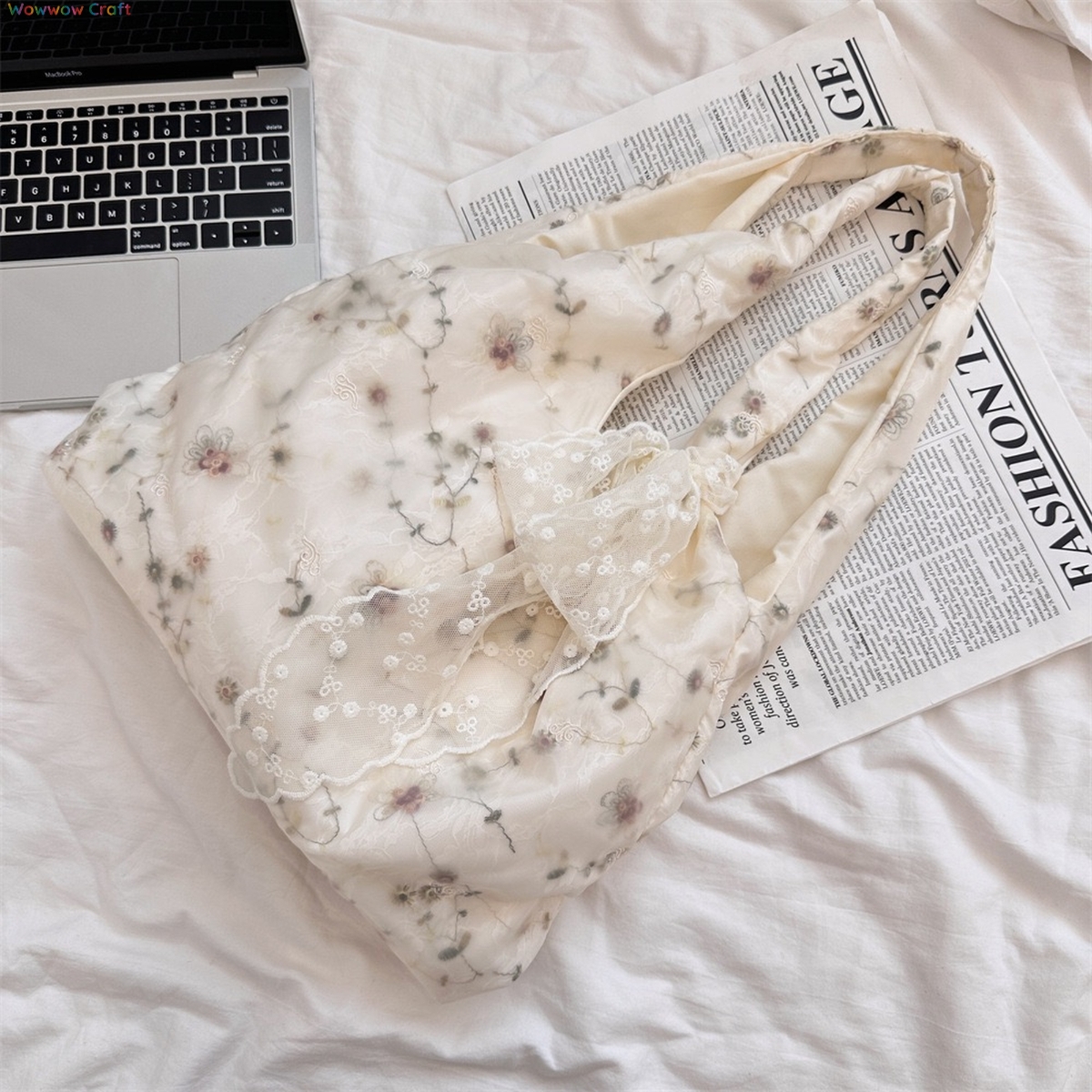 Shoulder Bags,Totes,ins style tulle embroidered shoulder bag - commuter travel handbag